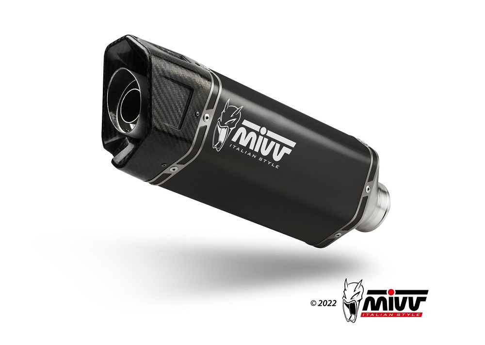 MIVV compleet systeem met SR-1 zwart RVS demper Suzuki GSX-8S '23